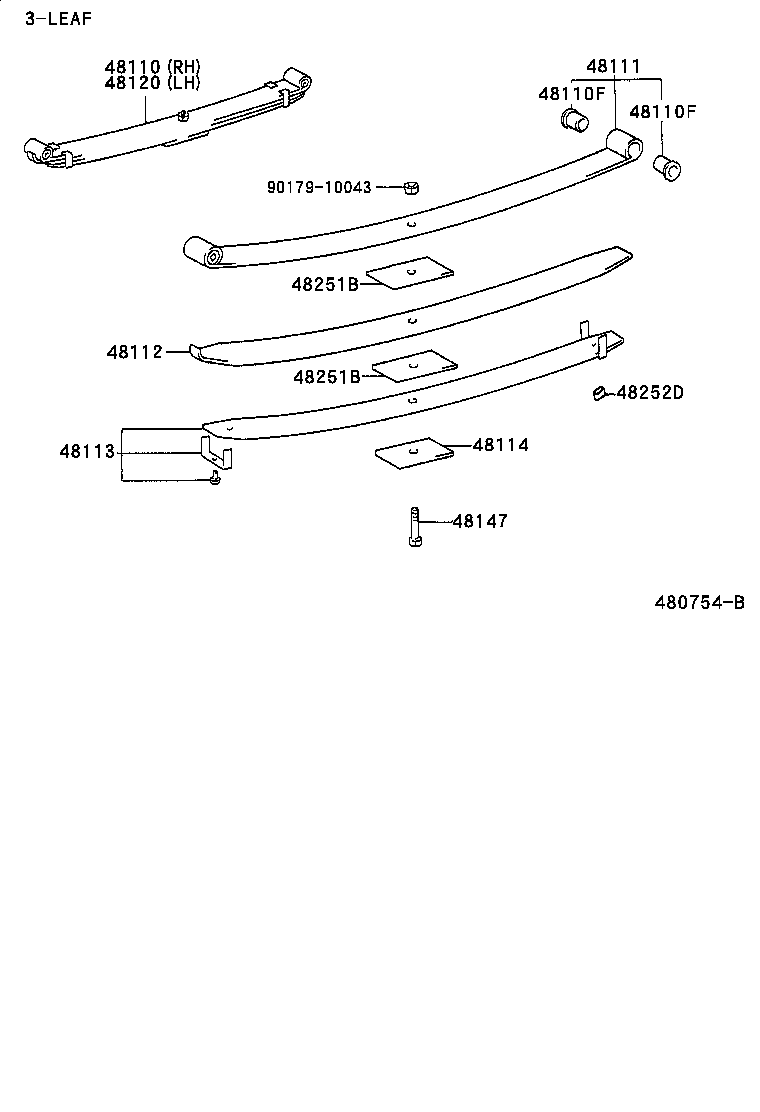 48411-36120 BRACKET SUB-ASSY, SPRING, NO.1 product image