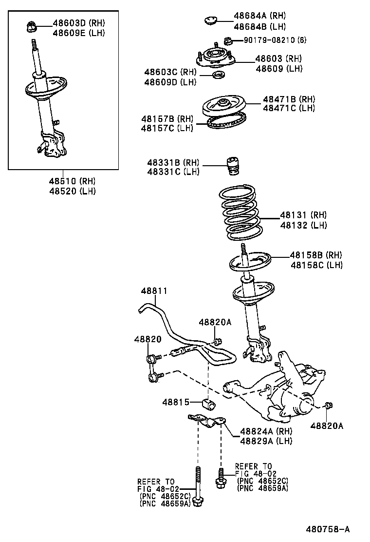 48811-13040 BAR, STABILIZER, FRONT product image