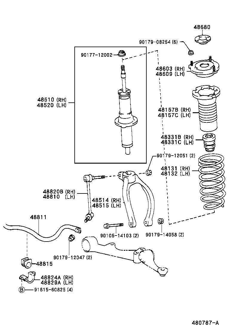 48131-3A060 SPRING, FRONT COIL, LH product image