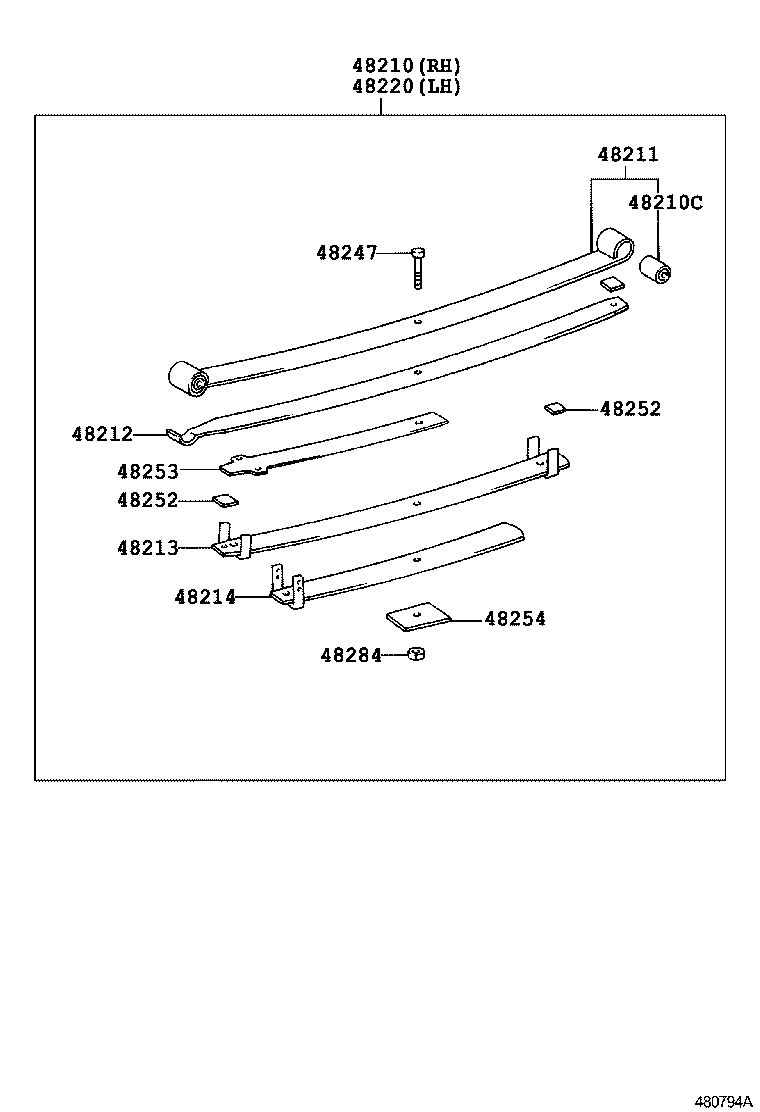 48046-26111 SEAT SUB-ASSY, SPRING U BOLT, RH product image