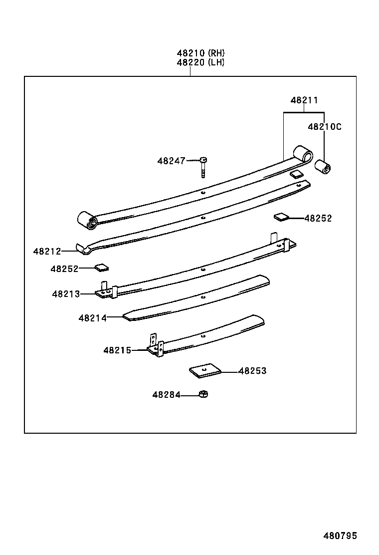 48046-26111 SEAT SUB-ASSY, SPRING U BOLT, RH product image