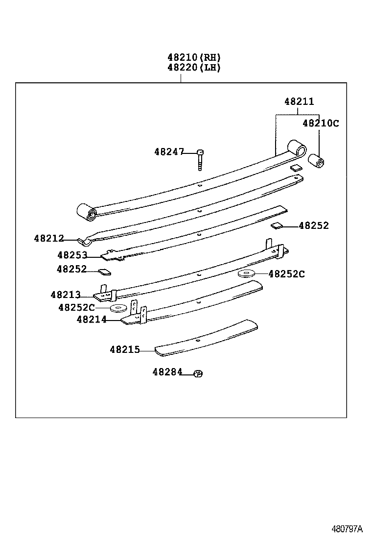 48046-26100 SEAT SUB-ASSY, SPRING U BOLT, RH product image