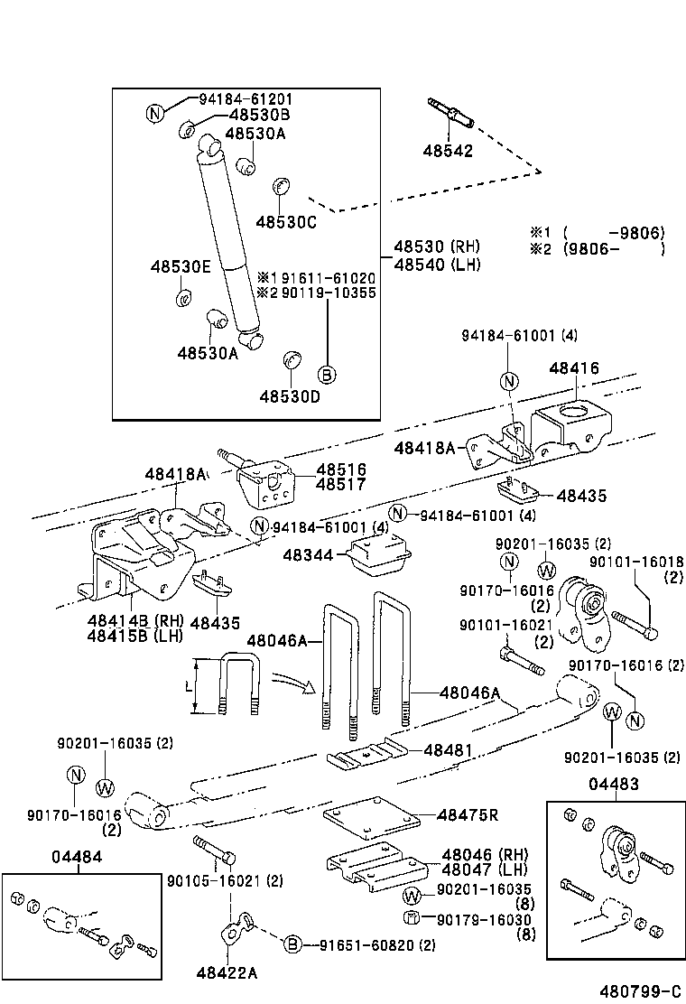 48416-36240 BRACKET, SPRING, NO.4 product image