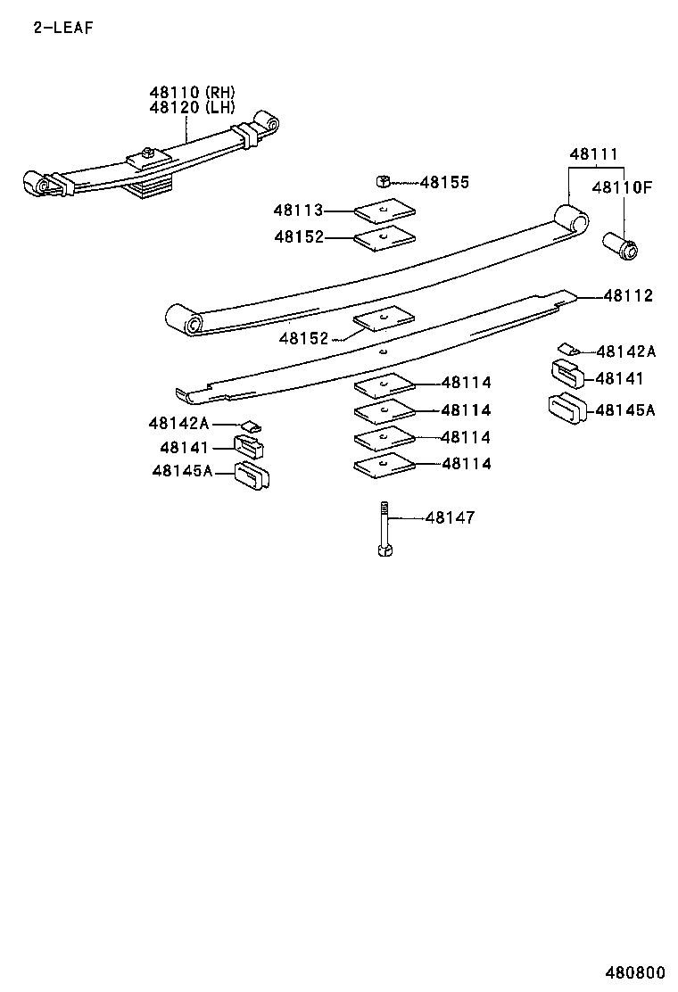 48101-3B683 LEAF, FRONT SPRING, NO.1 product image