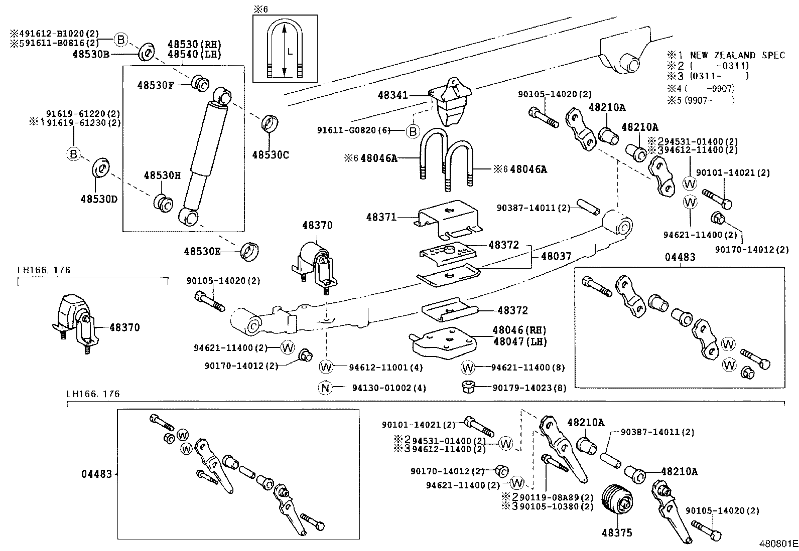 48046-26100 SEAT SUB-ASSY, SPRING U BOLT, RH product image