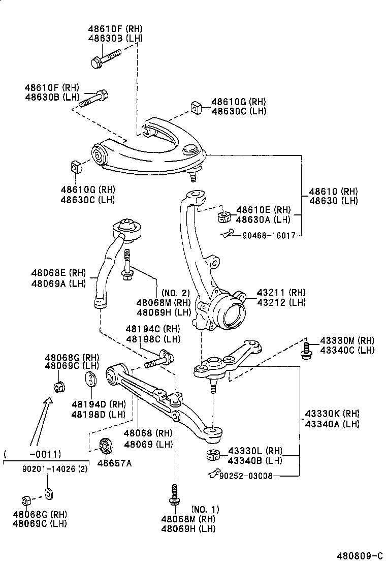 Toyota 48198-14010 CAM, FRONT SUSPENSION CAMBER ADJUST, NO.2 RH