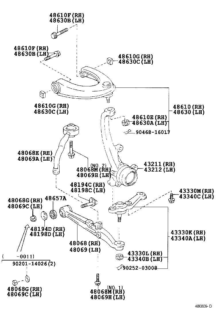 48607-22011 STAY, LOWER ARM BRACKET, RH product image