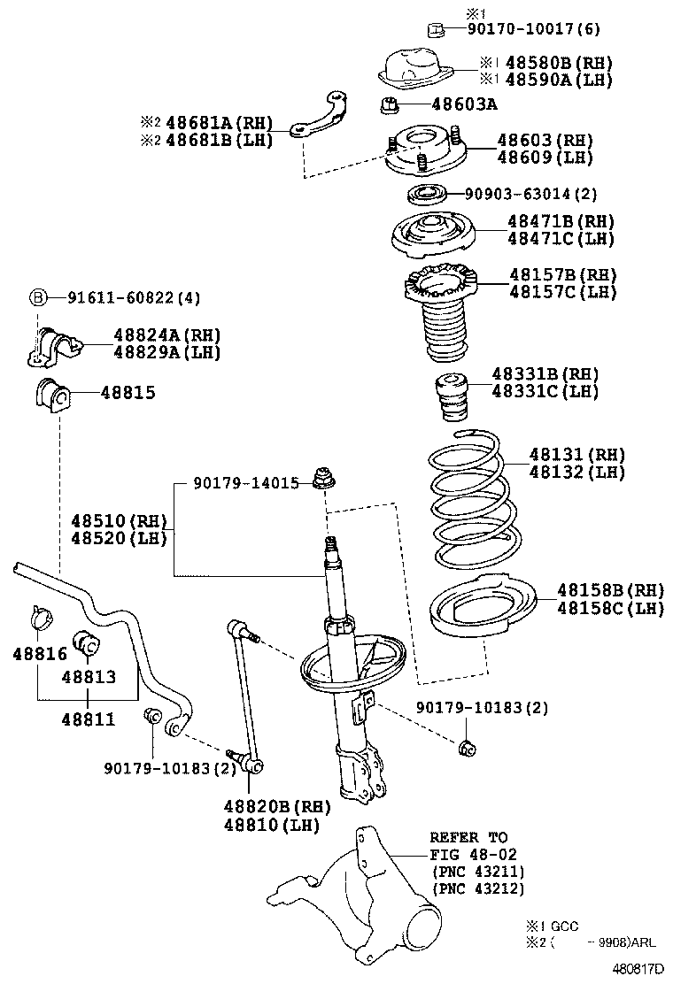 48520-39195 ABSORBER ASSY, SHOCK, FRONT LH product image