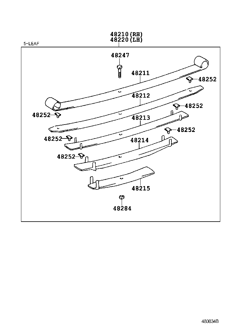 48046-0B010 SEAT SUB-ASSY, SPRING U BOLT, RH product image