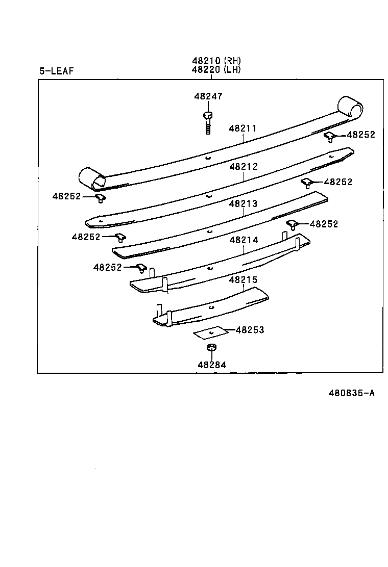 48046-0B010 SEAT SUB-ASSY, SPRING U BOLT, RH product image