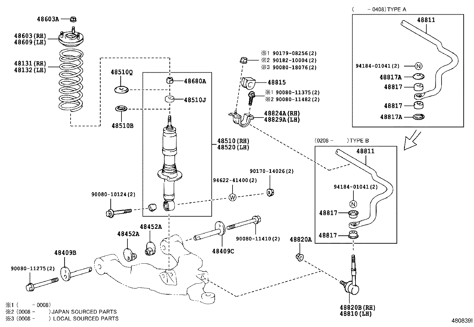Toyota 48131-AF020 SPRING, FRONT COIL, RH