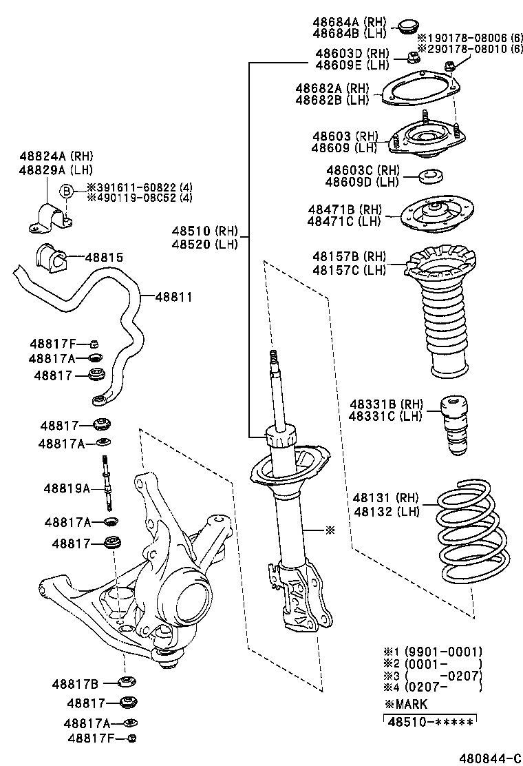 48131-52050 SPRING, FRONT COIL, RH product image