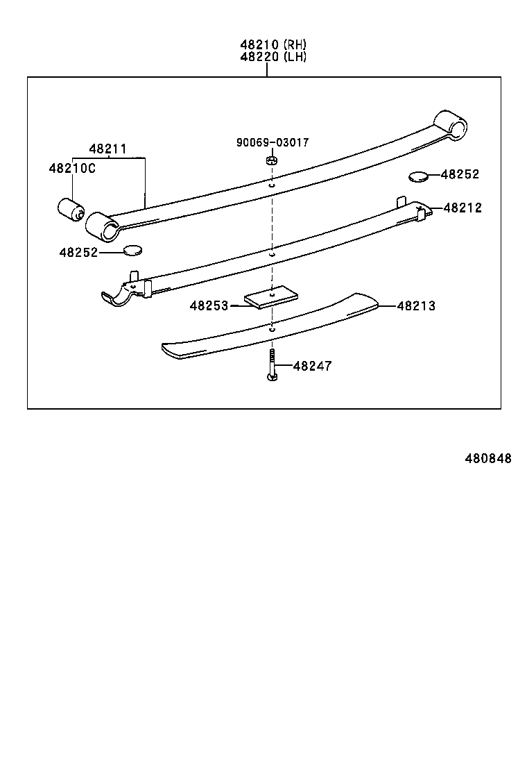 48405-35030 BRACKET SUB-ASSY, REAR SPRING, REAR RH product image