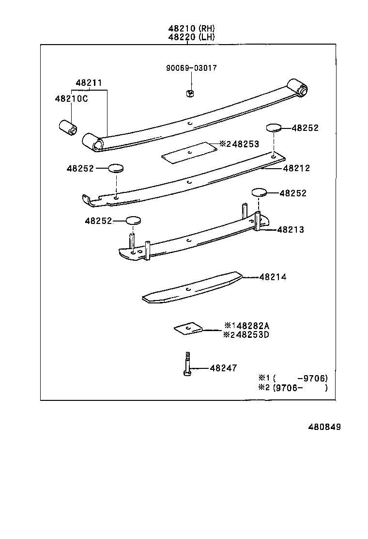 48405-35030 BRACKET SUB-ASSY, REAR SPRING, REAR RH product image