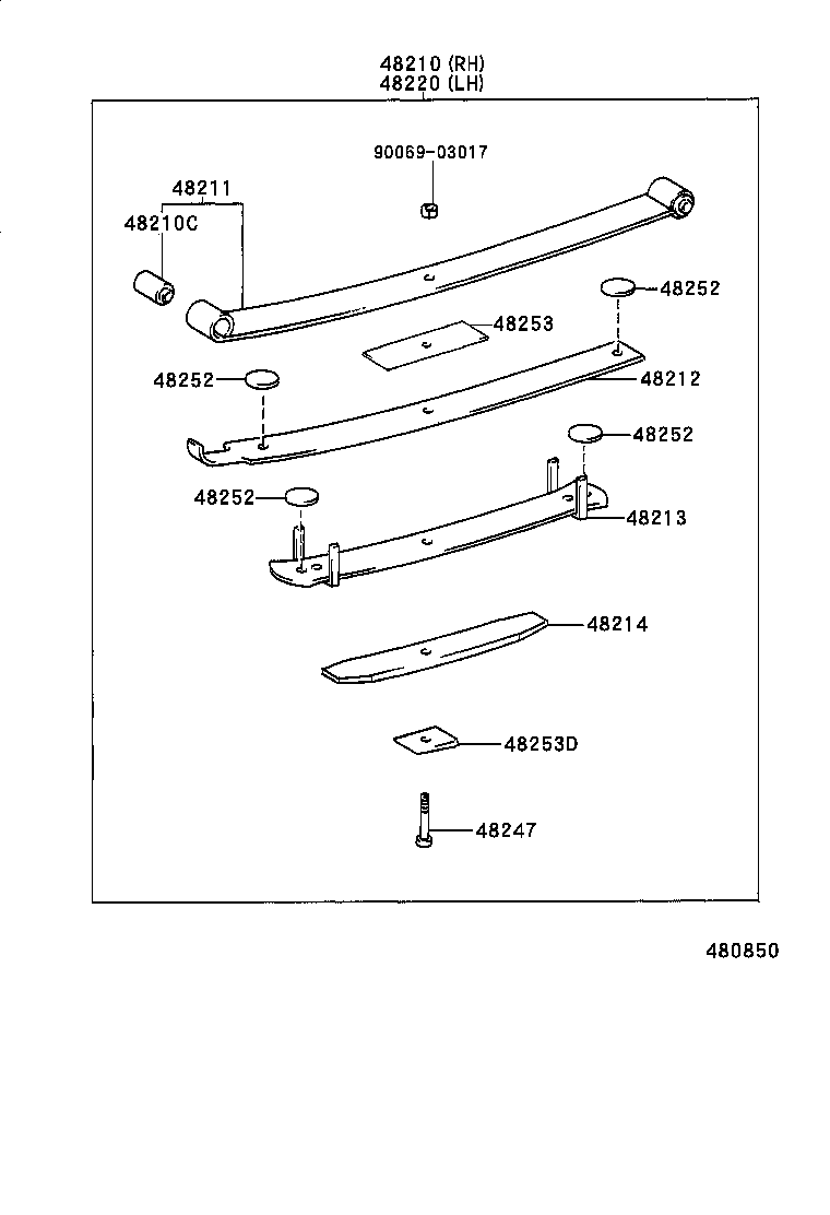 48505-35060 BRACKET, REAR SHOCK ABSORBER, UPPER RH product image