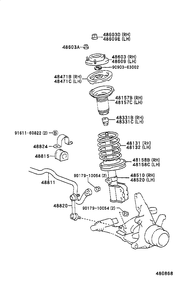 48131-33610 SPRING, FRONT COIL, RH product image