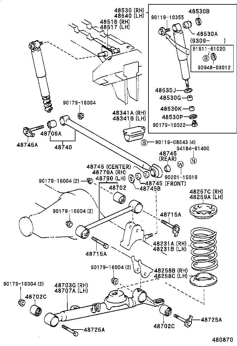 48231-28460 SPRING, COIL, REAR RH product image