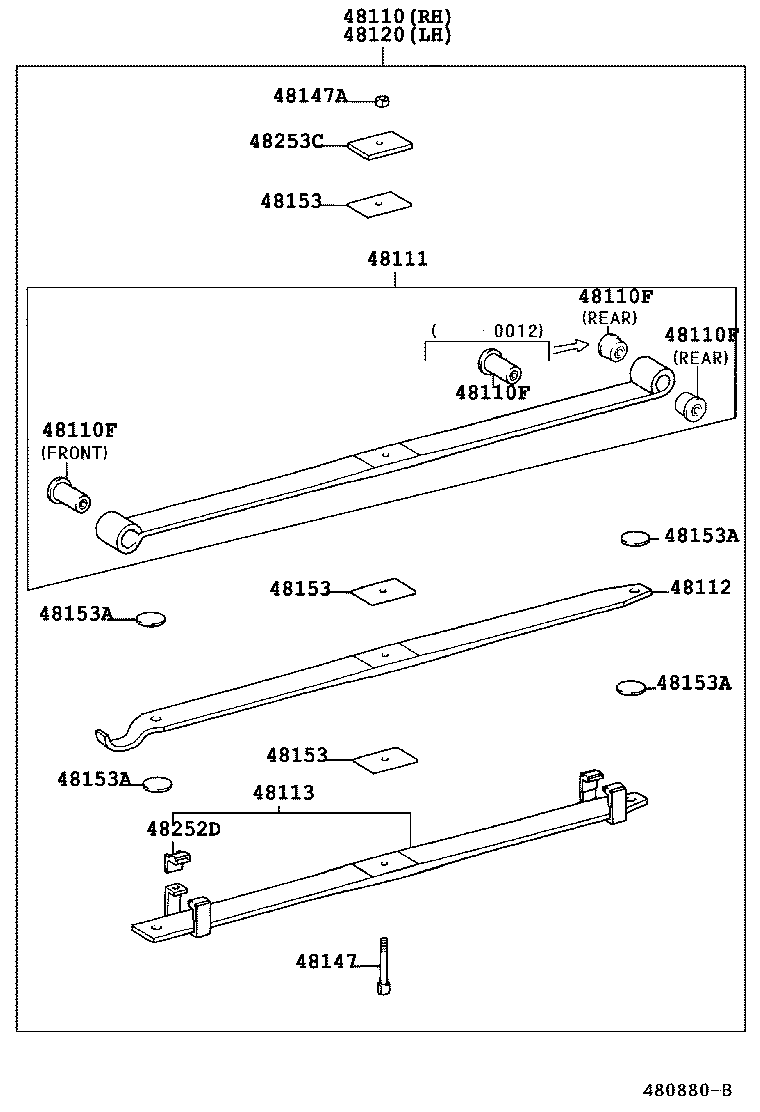 48155-3B470 NUT, FRONT SPRING CENTER BOLT product image