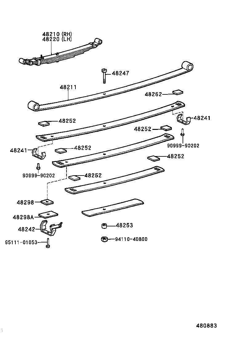 48210-21170 SPRING ASSY, REAR RH product image