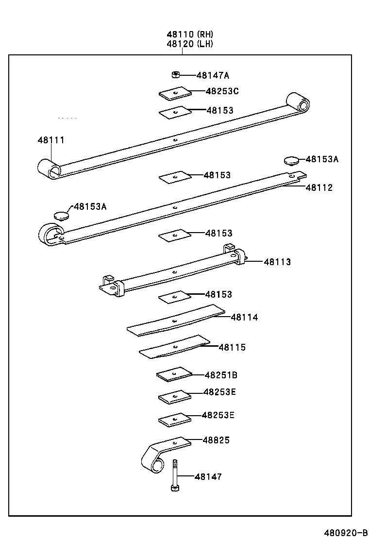 48101-37550 LEAF, FRONT SPRING, NO.1 product image