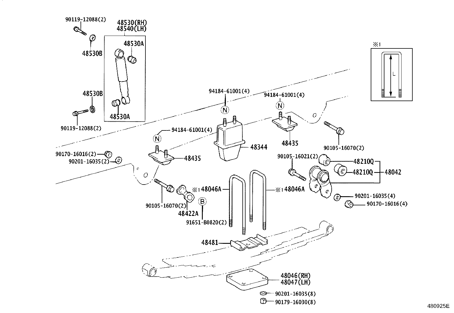 48215-3V290 LEAF, REAR SPRING, NO.5 product image