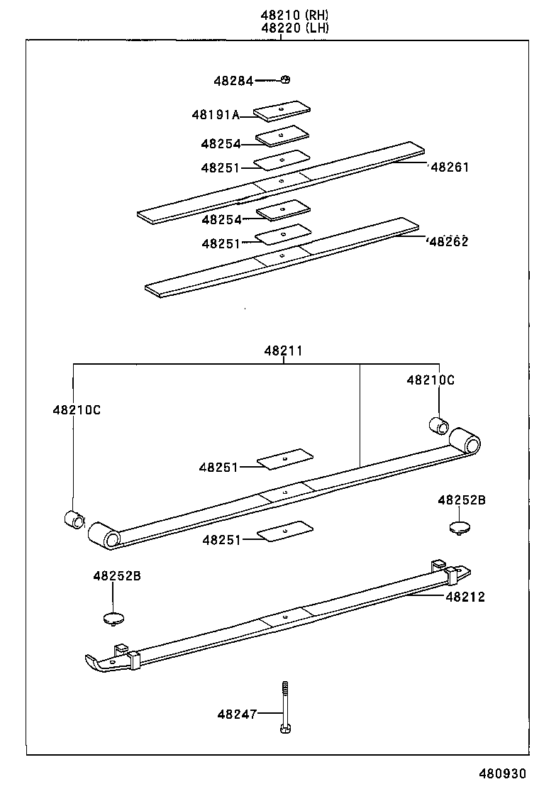 48042-37050 SHACKLE SUB-ASSY, REAR SPRING, NO.2 product image