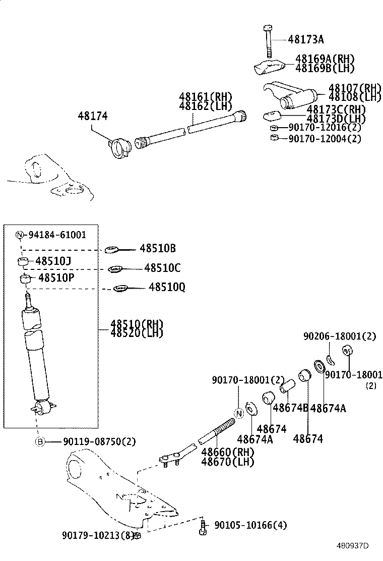 48175-27030 COVER, TORSION BAR DUST product image