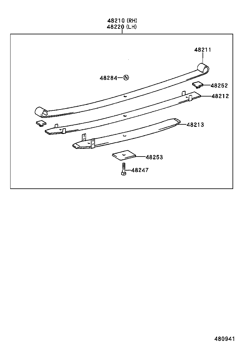 48046-27160 SEAT SUB-ASSY, SPRING U BOLT, RH product image