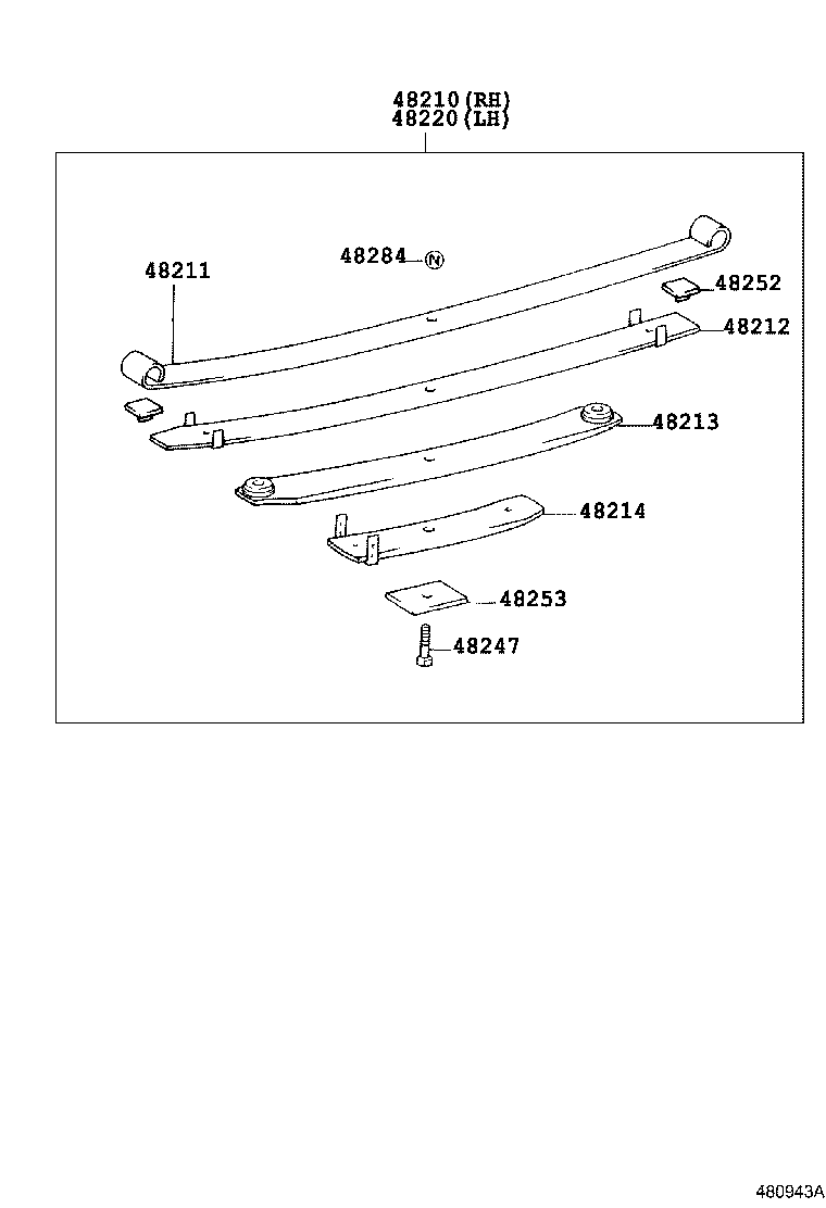 48046-27160 SEAT SUB-ASSY, SPRING U BOLT, RH product image