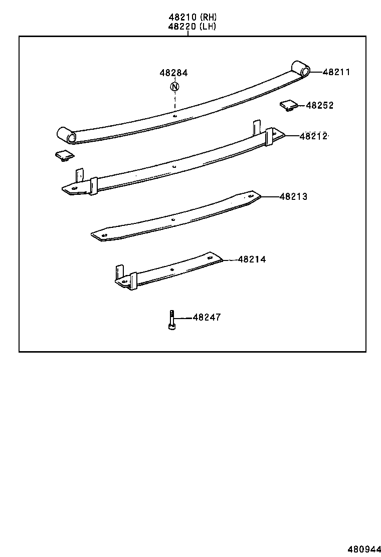 48046-27160 SEAT SUB-ASSY, SPRING U BOLT, RH product image