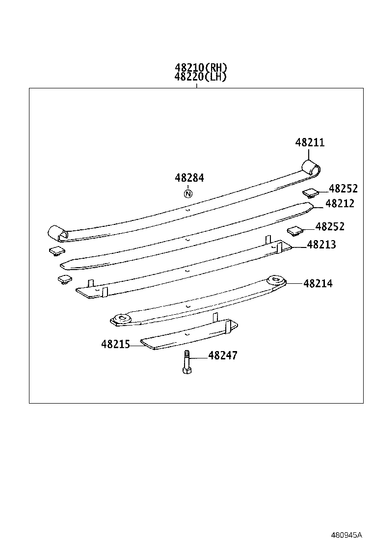 48046-27160 SEAT SUB-ASSY, SPRING U BOLT, RH product image
