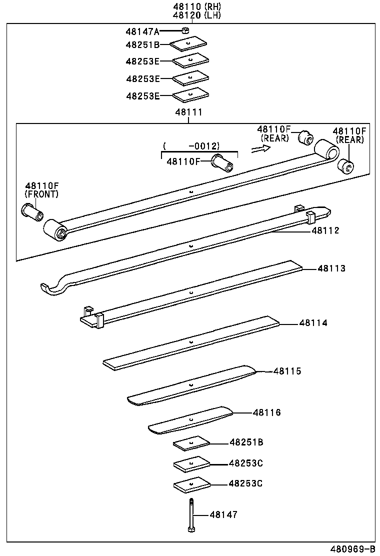 48155-3B470 NUT, FRONT SPRING CENTER BOLT product image
