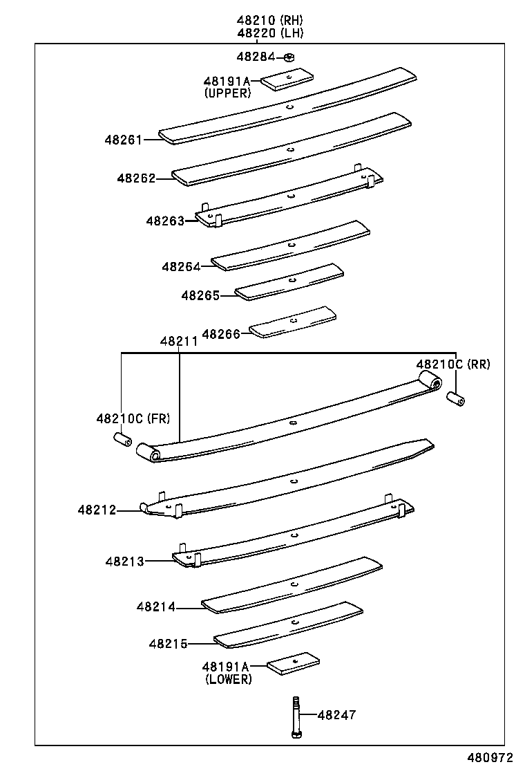 48042-37040 SHACKLE SUB-ASSY, REAR SPRING, NO.2 product image