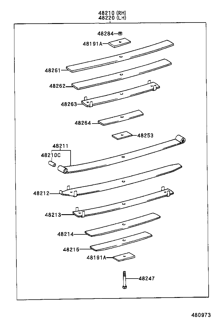 48042-37040 SHACKLE SUB-ASSY, REAR SPRING, NO.2 product image