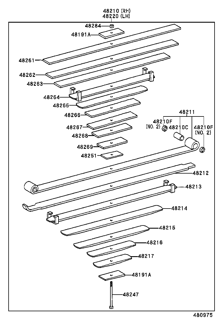 48042-37040 SHACKLE SUB-ASSY, REAR SPRING, NO.2 product image