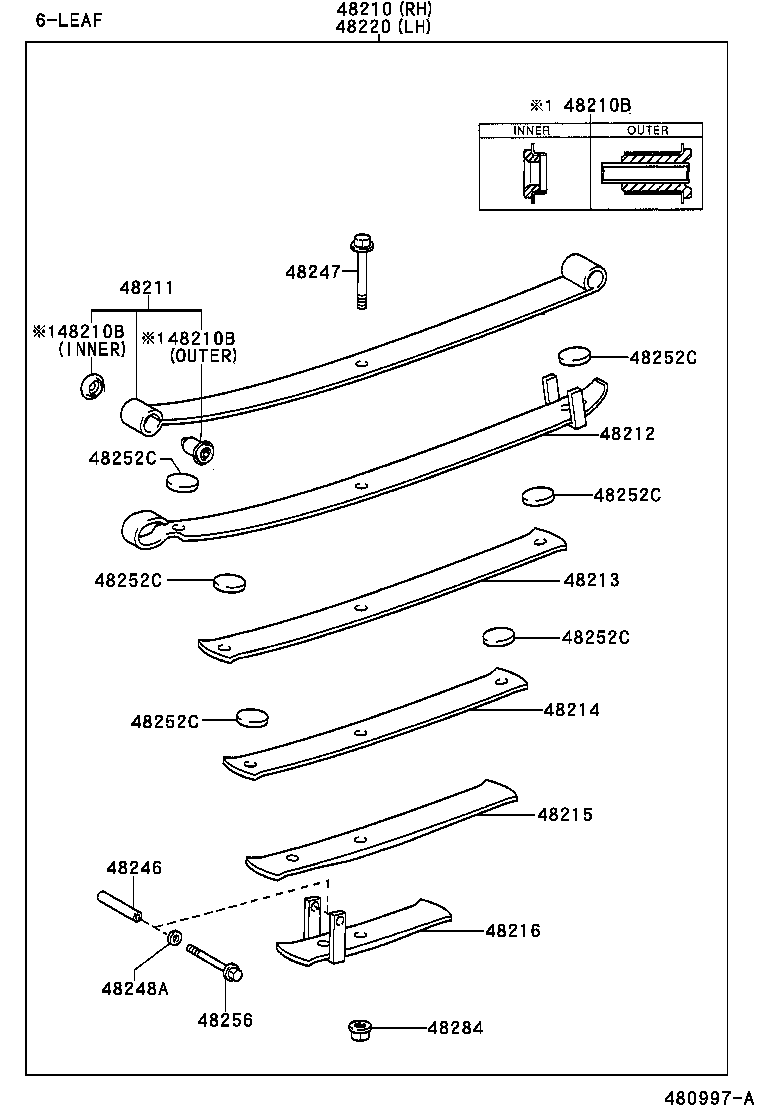 48032-60120 LEAF, REAR SPRING, NO.2 product image
