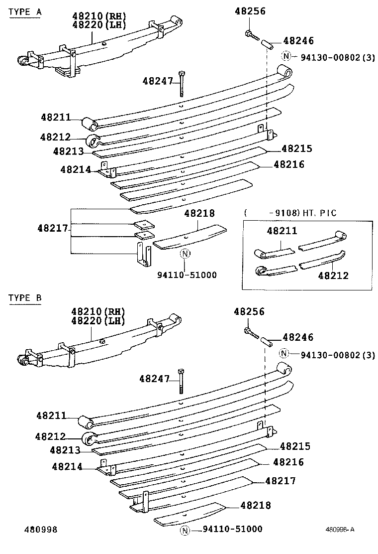 48031-60070 LEAF, REAR SPRING, NO.1 product image