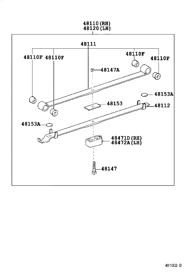04481-37020 SHACKLE KIT, FRONT SPRING product image