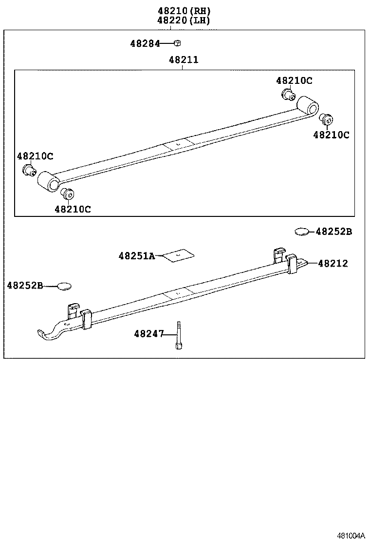 48046-37180 SEAT SUB-ASSY, SPRING U BOLT, RH product image