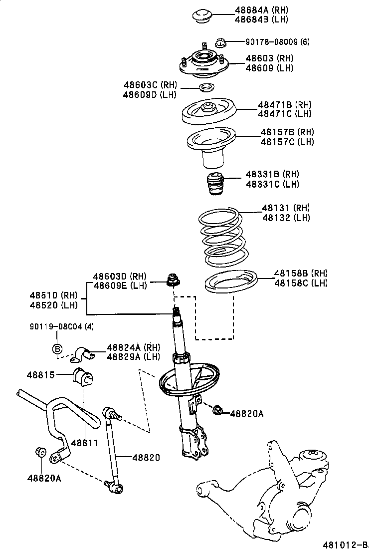Toyota 48131-2T300 SPRING, FRONT COIL, RH