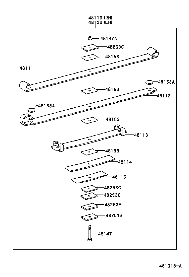 48101-37550 LEAF, FRONT SPRING, NO.1 product image