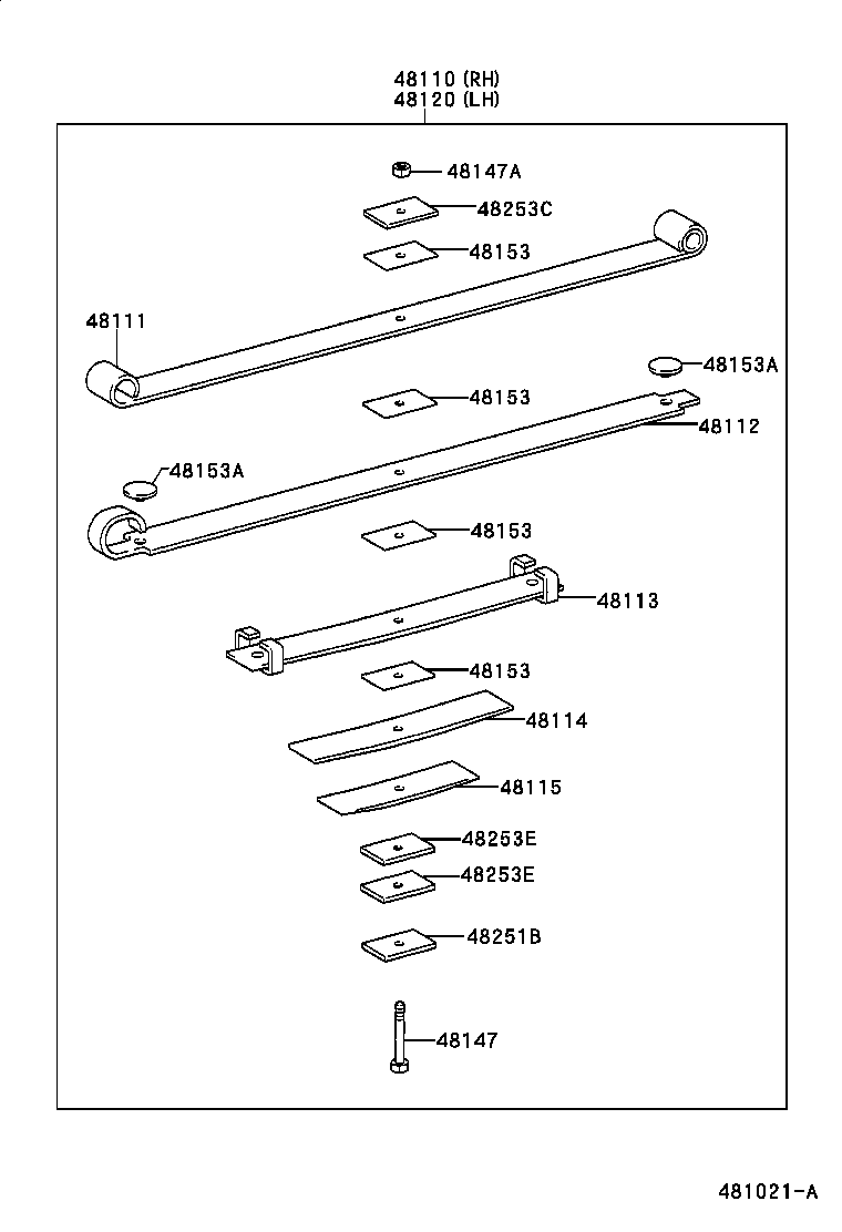48101-37550 LEAF, FRONT SPRING, NO.1 product image