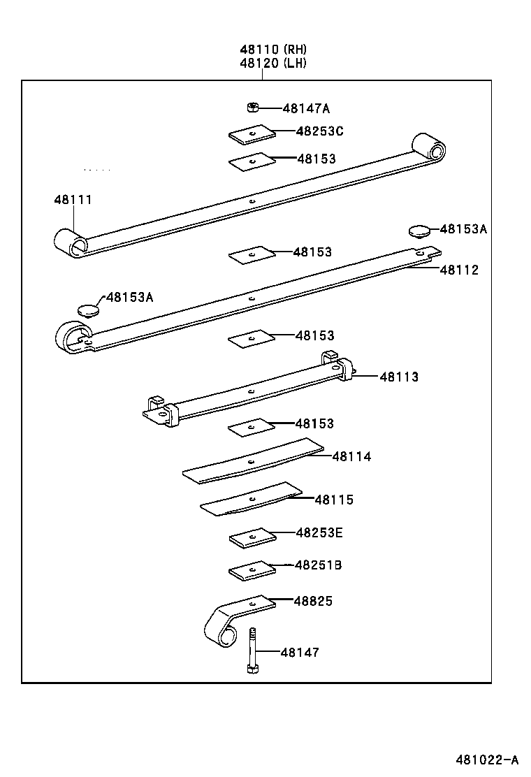 48101-37550 LEAF, FRONT SPRING, NO.1 product image