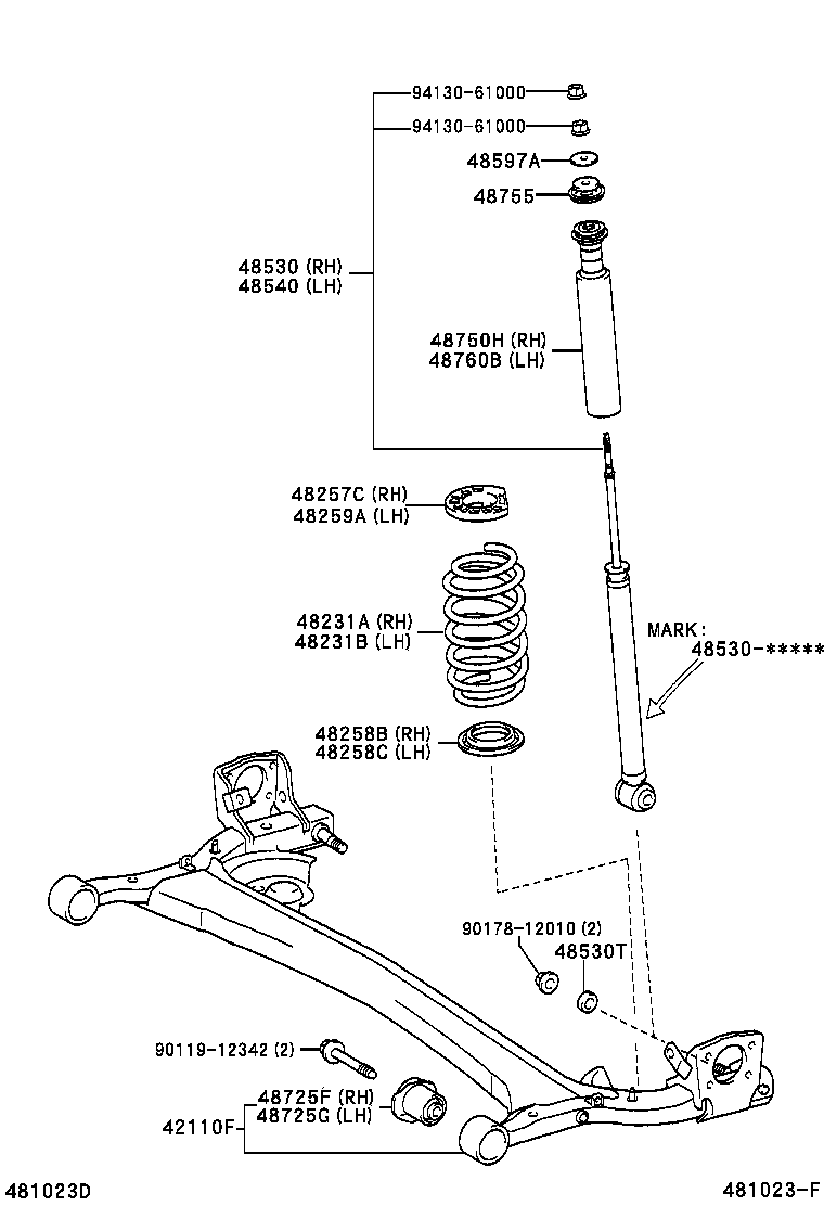 48231-52251 SPRING, COIL, REAR RH product image