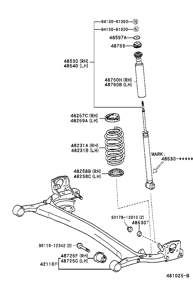 42110-52160 BEAM ASSY, REAR AXLE product image