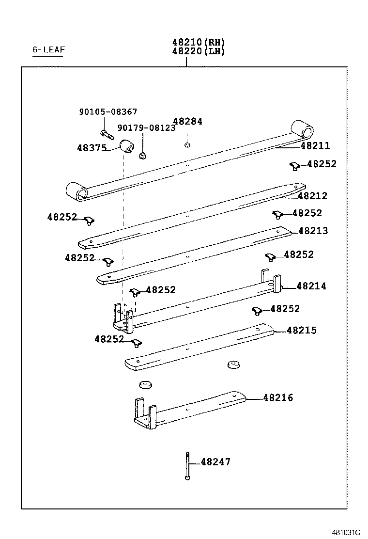 48046-0B010 SEAT SUB-ASSY, SPRING U BOLT, RH product image