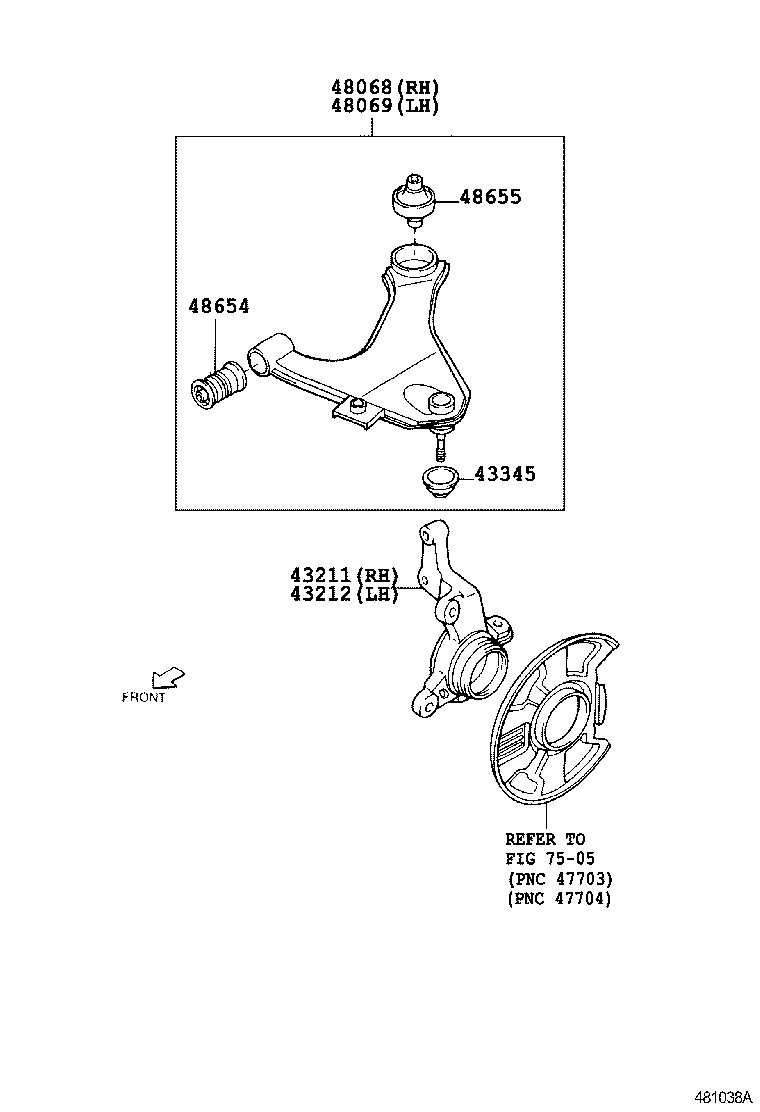 43345-87508 COVER, LOWER BALL JOINT DUST product image