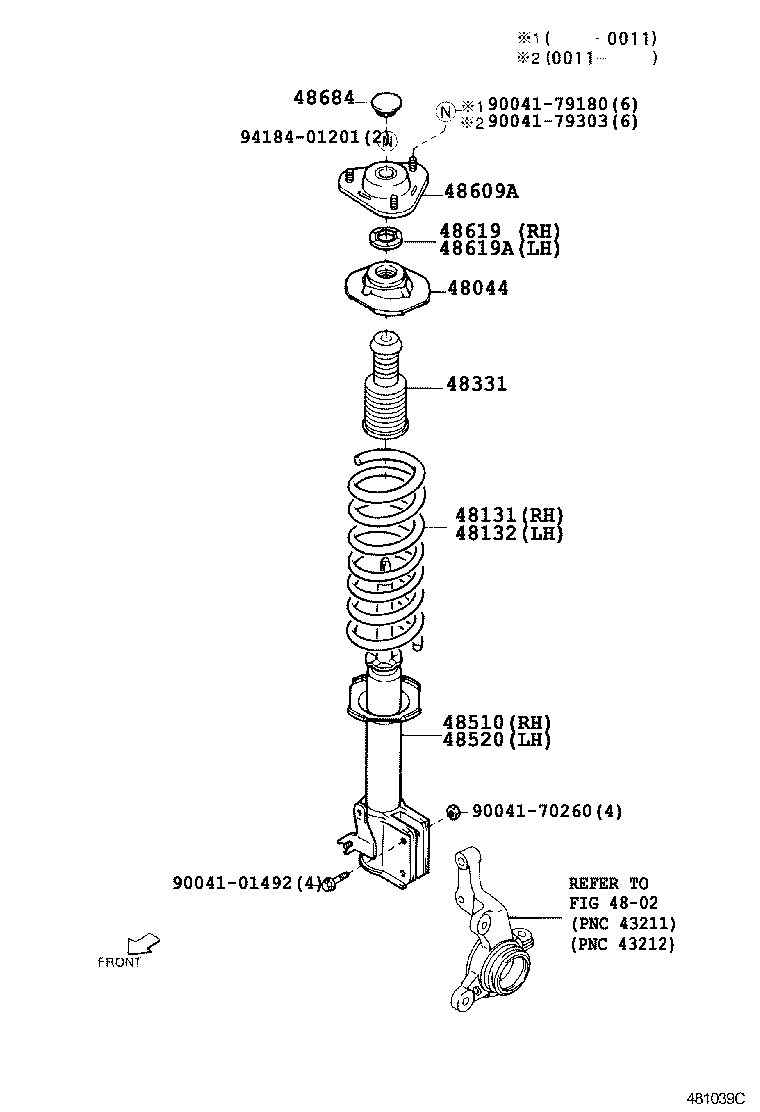 48131-87405 SPRING, FRONT COIL, RH product image