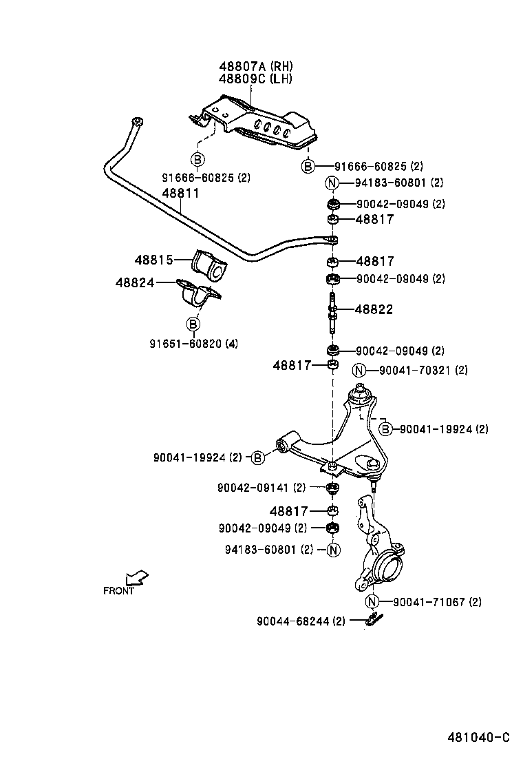 48131-87405 SPRING, FRONT COIL, RH product image