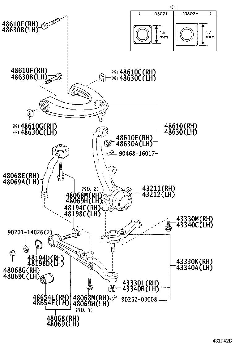 43340-39405 JOINT ASSY, LOWER BALL, FRONT LH product image